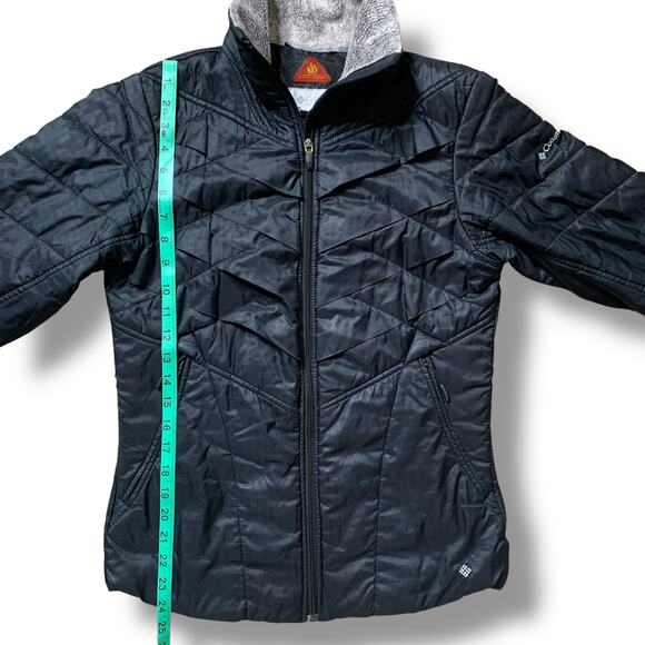 Columbia Omni Heat Winter Jacket Women’s Size Small Puffer Coat Black - Picture 7 of 8